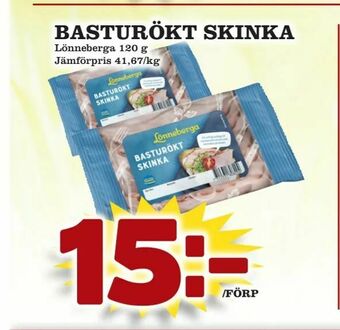 Supergrossen Basturökt skinka erbjuda