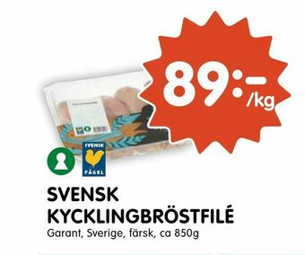 Tempo Svensk kycklingbröstfilé erbjuda