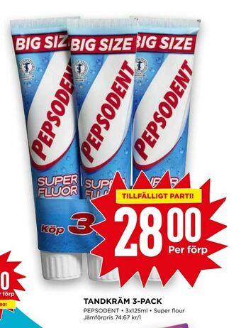 Willys Tandkräm 3-pack erbjuda