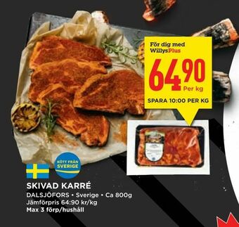 Willys Skivad karré erbjuda
