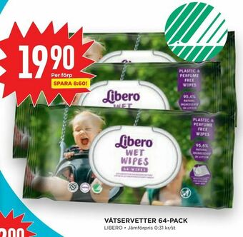 Willys Våtservetter 64-pack erbjuda