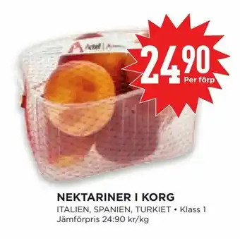 Willys Nektariner i korg erbjuda