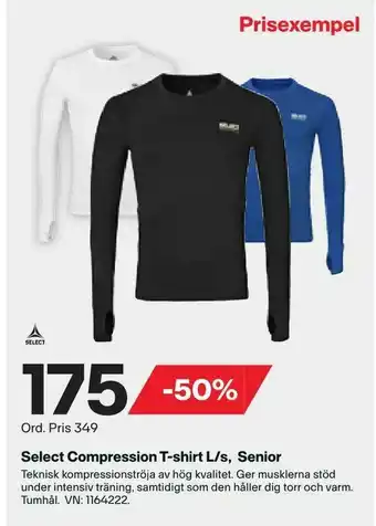 Select Compression T-shirt L/s, Senior