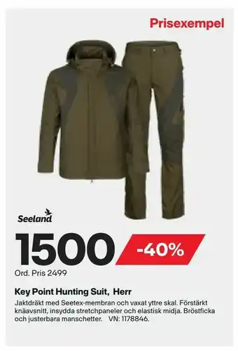 XXL Key Point Hunting Suit, Herr erbjuda
