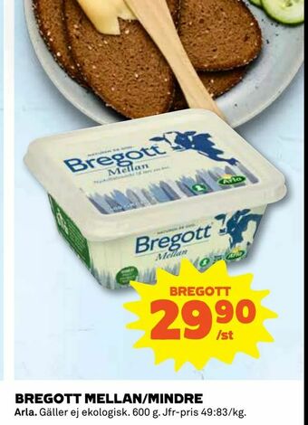 Coop Bregott mellan/mindre erbjuda