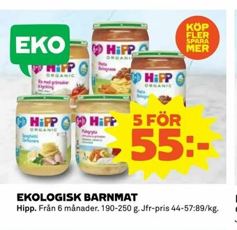 Coop EKOLOGISK BARNMAT erbjuda