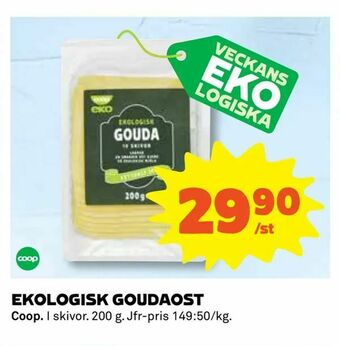Coop Ekologisk goudaost erbjuda