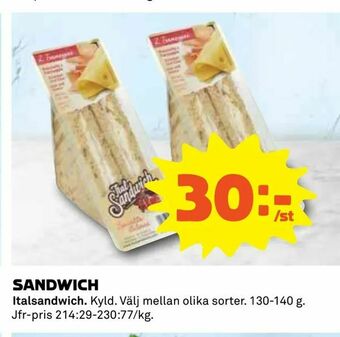 Coop Sandwich erbjuda