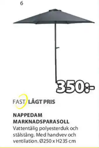 JYSK Fast Lågt Pris Nappedam Marknadsparasoll erbjuda