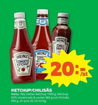 Stora Coop Ketchup/chilisås erbjuda