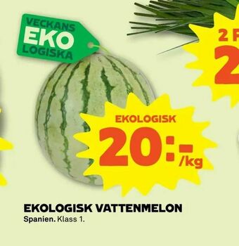 Stora Coop Ekologisk vattenmelon erbjuda