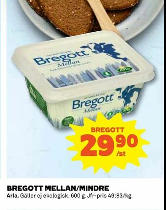Coop Konsum Bregott mellan/mindre erbjuda