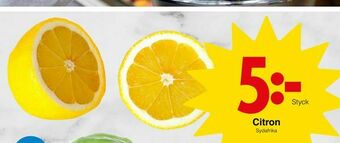 Matöppet Citron erbjuda
