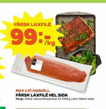 Stora Coop Färsk laxfilé hel sida erbjuda