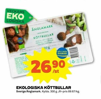 Stora Coop Ekologiska köttbullar erbjuda