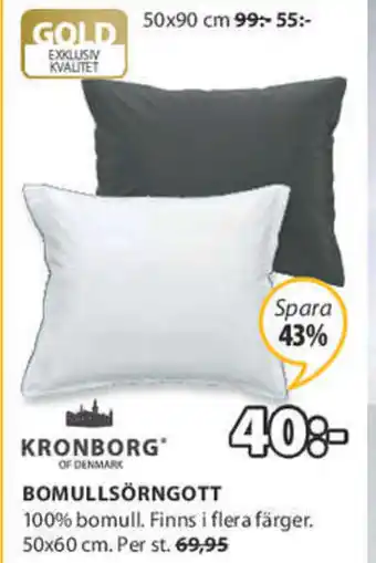 JYSK Kronborg Bomullsörngott 50x60cm erbjuda