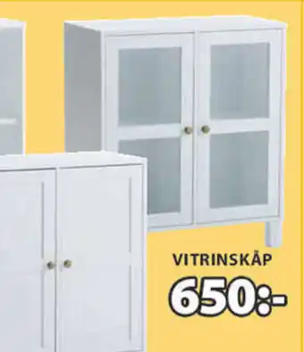JYSK Fast Lågt Pris Skals Skåpserie Vitrinskåp erbjuda