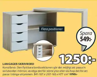 JYSK Langager Skrivbord erbjuda