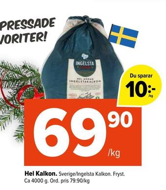 Coop Extra Hel kalkon erbjuda