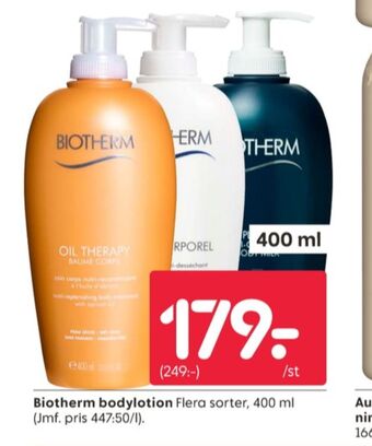 Rusta Biotherm bodylotion erbjuda