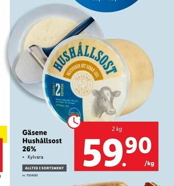 Lidl Gäsene Hushållsost 26% erbjuda