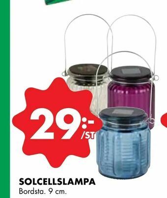 ÖoB Solcellslampa erbjuda