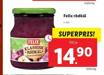 Lidl Felix rödkål erbjuda