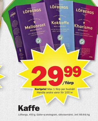 Pekås Kaffe erbjuda