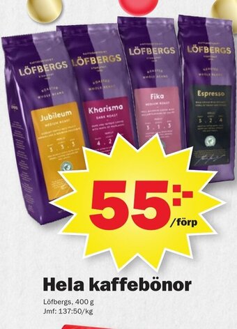 Pekås Hela Kaffebönor erbjuda