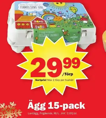 Pekås Ägg 15-pack erbjuda