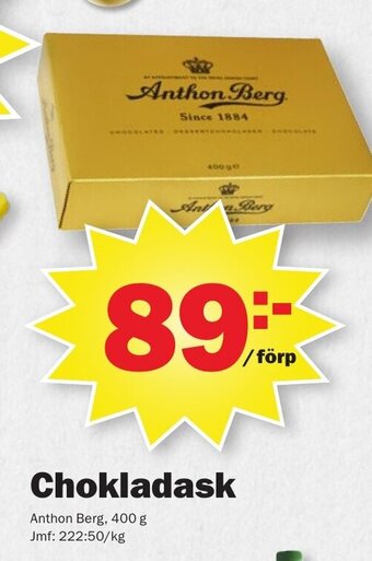 Pekås Chokladask erbjuda
