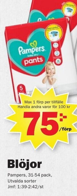 Pekås Blöjor erbjuda