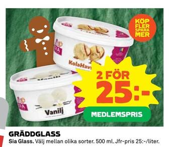 Coop Extra Gräddglass erbjuda
