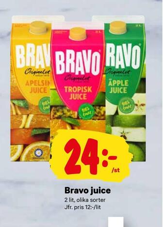 City Gross Bravo juice erbjuda