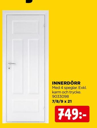 Jem&Fix Innerdörr erbjuda