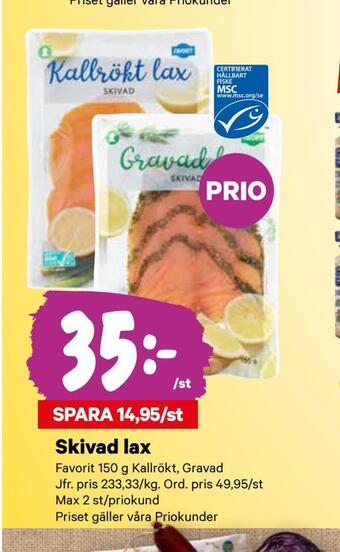 City Gross Skivad lax erbjuda