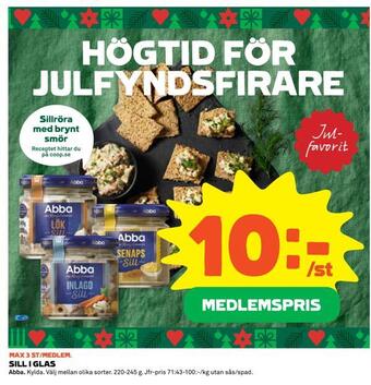 Coop Extra Sill i glas erbjuda