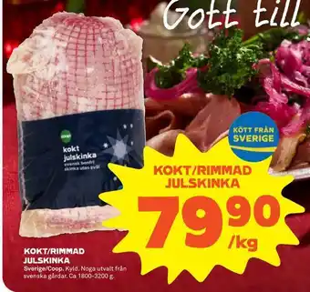 Coop Forum Kokt/rimmad julskinka erbjuda
