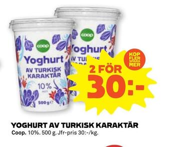 Coop Forum Yoghurt av turkisk karaktär erbjuda