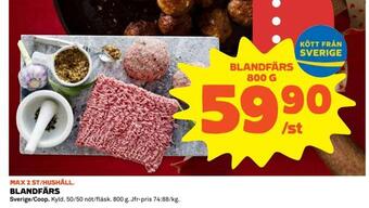 Coop Extra Blandfärs erbjuda