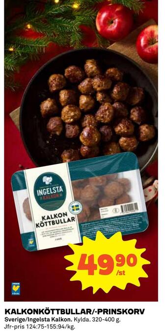 Coop Daglivs Kalkonköttbullar/-prinskorv erbjuda