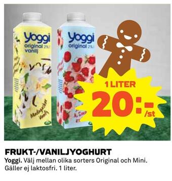 Coop Daglivs Frukt-/vaniljyoghurt erbjuda