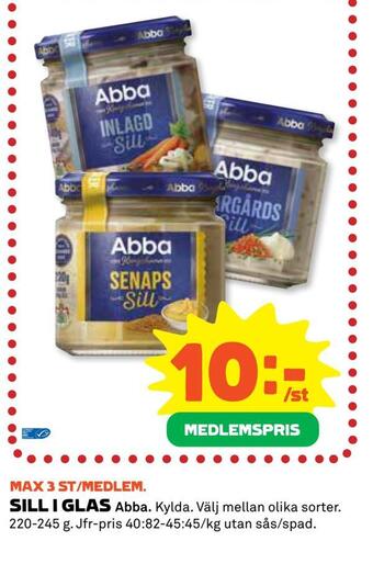 Coop Daglivs Sill i glas erbjuda