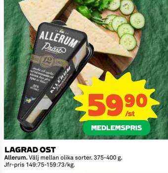 Coop Daglivs Lagrad ost erbjuda