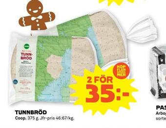 Stora Coop Tunnbröd erbjuda