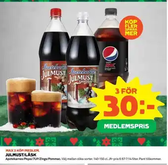 Coop Daglivs Julmust/läsk erbjuda