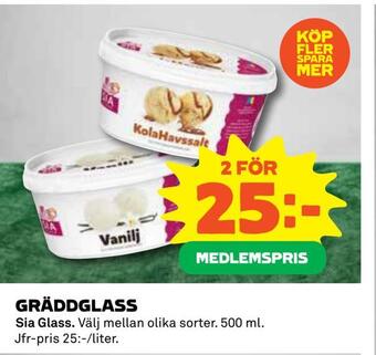 Coop Daglivs Gräddglass erbjuda