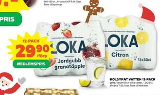 Stora Coop Kolsyrat vatten 12-pack erbjuda