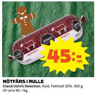 Coop Daglivs Nötfärs i rulle erbjuda