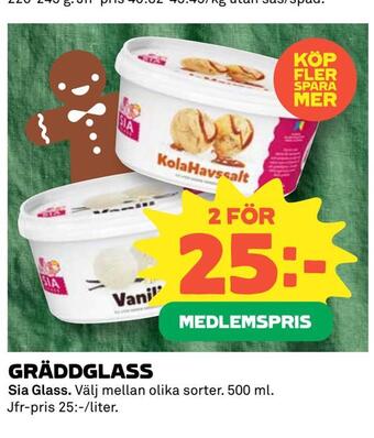 Coop Gräddglass erbjuda